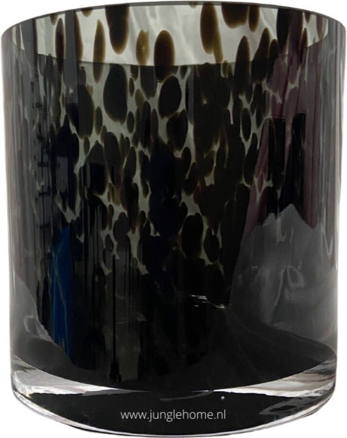 Vase The World Grey Cheetah vaas Celtic waxinelichtjes 12 cm bij 12 cm 2 stuks