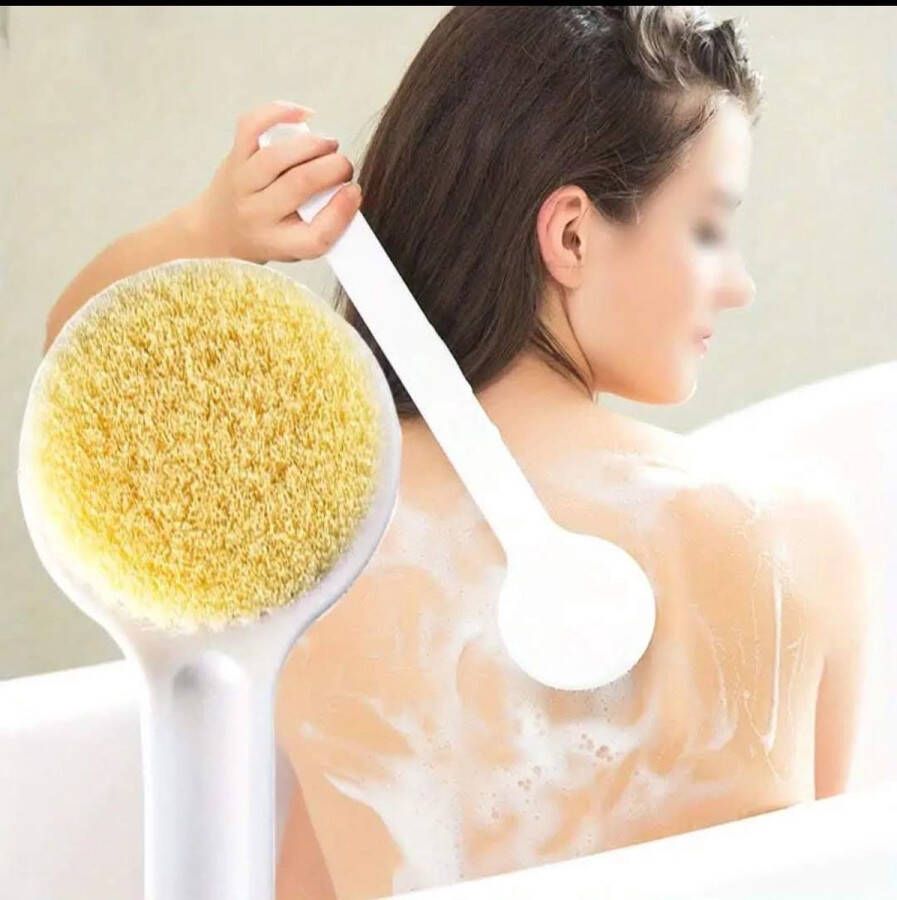 VERK GROUP japanse stijl badborstel rug vraagt niet om hulp lange steel volwassen kinderen zacht haar bad