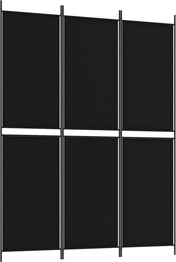 VidaXL -Kamerscherm-met-3-panelen-150x200-cm-stof-zwart