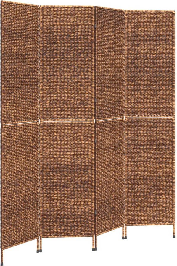 VidaXL -Kamerscherm-met-4-panelen-163x180-cm-waterhyacint-bruin