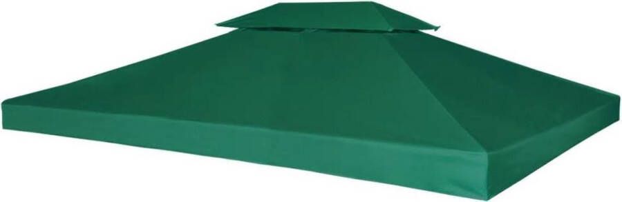 VidaXL Vervangend tentdoek prieel 310 g m² 3x4 m groen VDXL_40882