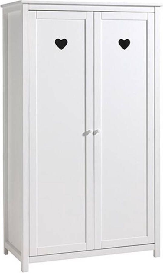 Vipack 2-deurs kledingkast Amori wit 190x110x57 cm Leen Bakker