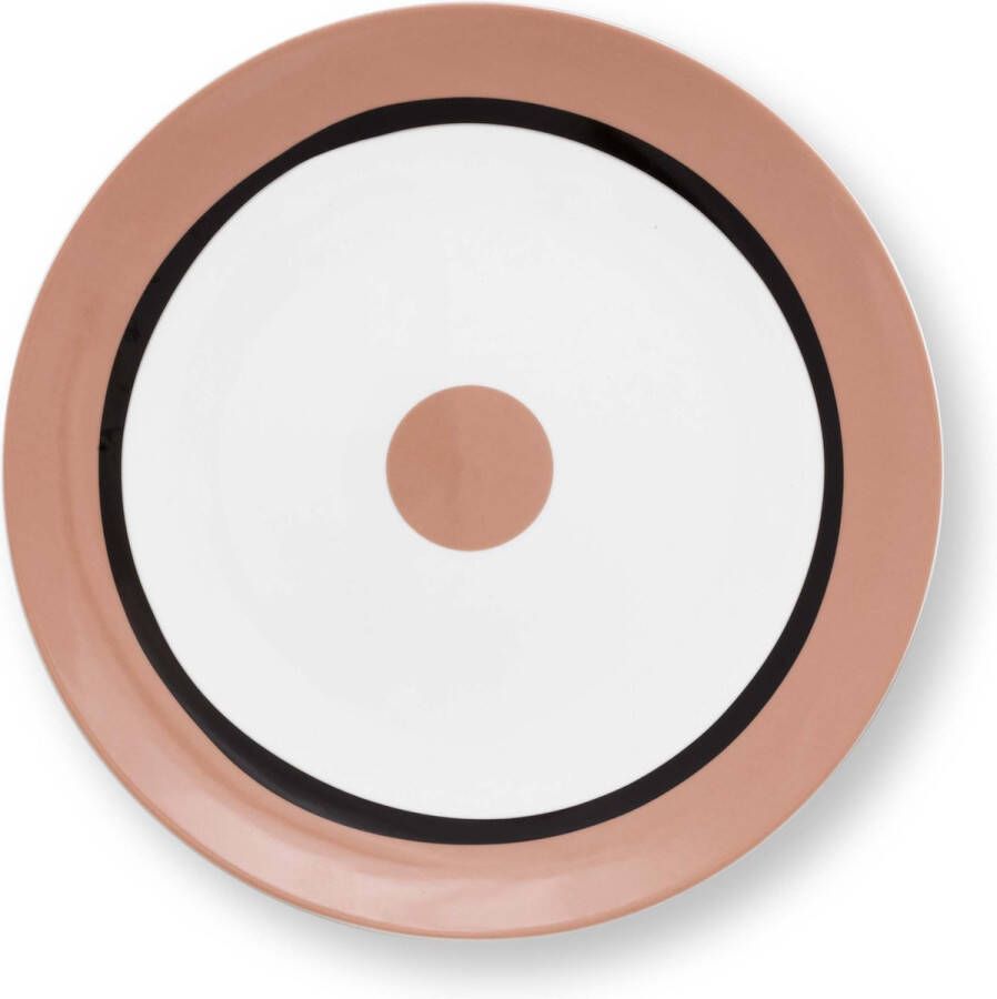 VT Wonen collectie VT Wonen Circles soft Clay Pink dinerbord ⌀ 25.5cm porselein bord roze servies