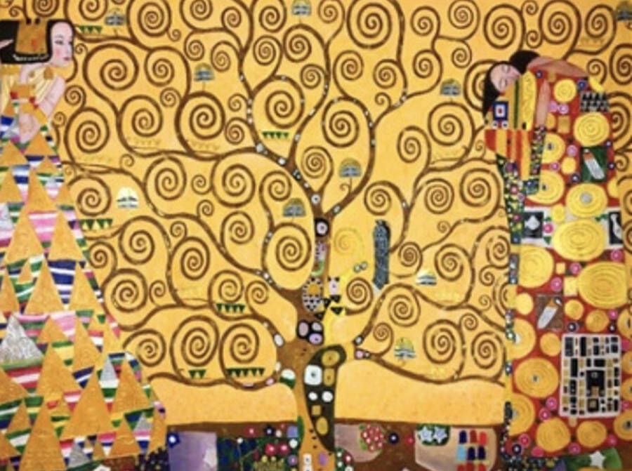 I-wannahave Diamond painting -Geplastificeerde tafelset Klimt The Tree of Life 40 x 50 cm met frame