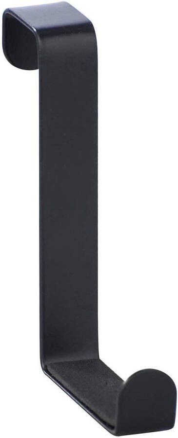 Wenko Deurhaken opdek en stompe deur zwart 4 stuks 23175100 Ophangen zonder boren Geschikt voor opdekdeur Geschikt voor stompe deur