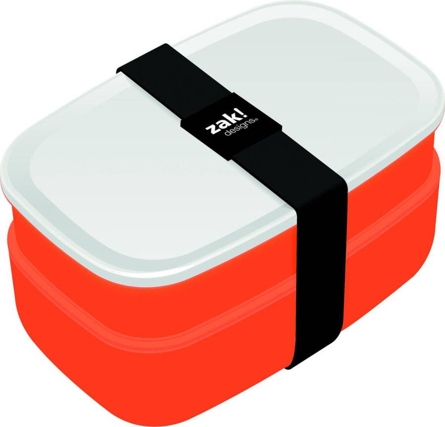 Zak!Designs Lunchbox Incl. Bestekset Coral-Wit