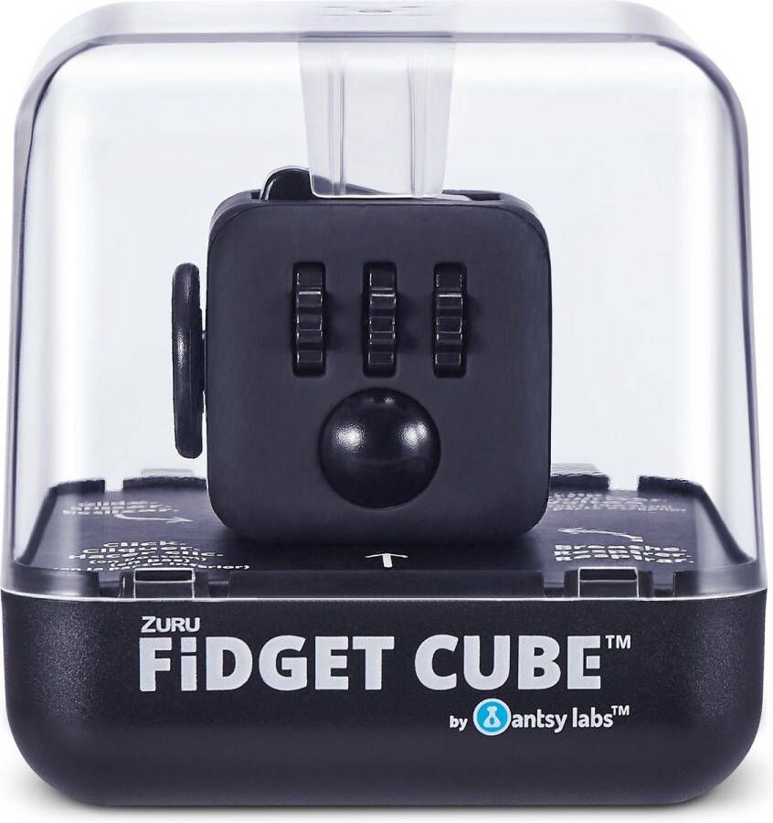 ZURU Fidget Cube Fidget Toys Anti Stress Speelgoed Friemelkubus Mat Zwart