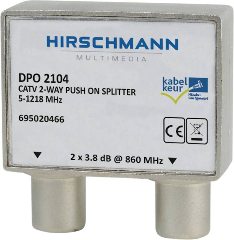 Hirschmann Iec Opsteek Splitter Tv 9.5(F)-2X9.5(M) - Foto 1