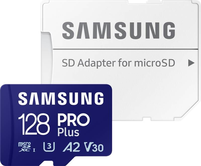 Samsung PRO Plus 128GB (2023) microSDXC + SD Adapter Micro SD-kaart