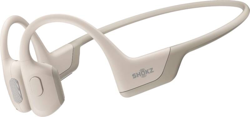 Shokz OpenRun Pro Beige | Bone Conduction koptelefoons | Beeld&Geluid Koptelefoons | 0850033806342