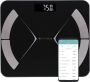 Silvergear Bluetooth Personenweegschaal Met zeer volledige Lichaamsanalyse met Vetpercentage – Inclusief Analyse App – Zwart - Thumbnail 1
