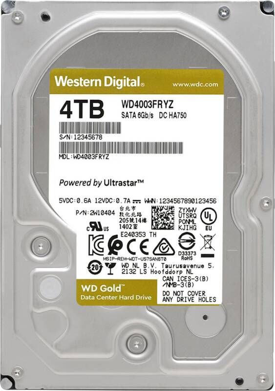 Western Digital WD Gold WD4003FRYZ 4TB