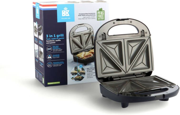 Bk connect 3 in 1 grill tosti wafel panini