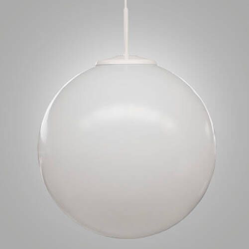 Allure Pendelarmatuur Bol van polyethyleen pendel wit diameter 350mm E27 13026