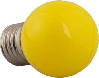 Tronix LED lamp geel feestverlichting P45 1W PVC bol E27 fitting geheel jaar door buiten te gebruiken