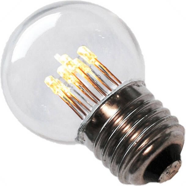 Tronix LED lamp helder 45mm E27 1W 6LED extra warmwit licht 2400K voor buiten en binnen