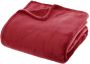 Atmosphera fleece deken fleeceplaid warm rood 180 x 230 cm polyester Molton Bankdeken - Thumbnail 2