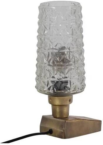 BePureHome Charge Tafellamp Metaal Glas Antique Brass 31x12x10