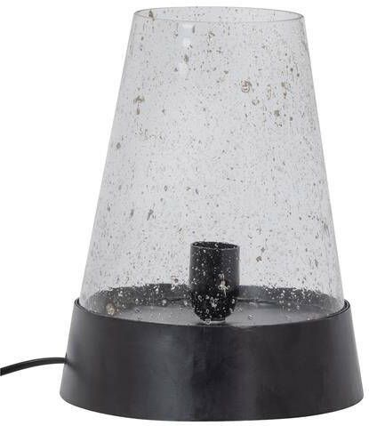BePureHome Tafellamp Costly Glas en metaal 30cm hoog Zwart
