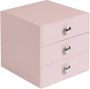IDesign Make-up kastje 3 lades roze 35314EU Sorteervakken Stapelbaar Klaar voor gebruik - Thumbnail 2