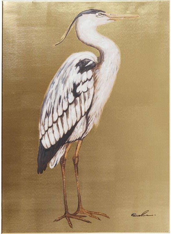 Wanddeco Touched Heron Rechts 70x50cm ***PRELOVED***