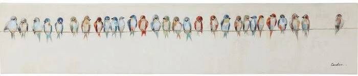 Wanddeco Touched Birds Meeting 30x150cm ***PRELOVED***