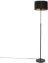 QAZQA parte fl Klassieke LED Dimbare Smart Vloerlamp Staande Lamp met kap incl. wifi met Dimmer 1 lichts H 167.5 cm Zwart Woonkamer Slaapkamer - Thumbnail 2