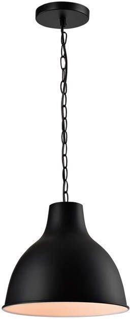 QUVIO Hanglamp industrieel Rond met stalen ketting Diameter 35 cm