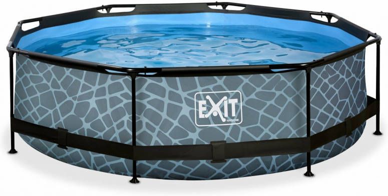 EXIT 360cm rond zwembad met filterpomp (Kleur: grijs)