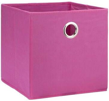 Leen Bakker Opbergbox Parijs roze 31x31x31 cm