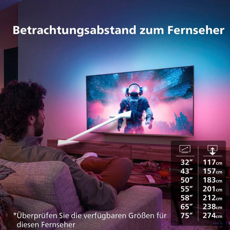 Philips OLED-TV 77OLED808 12 194 cm 77" 4K Ultra HD Android TV Google TV Smart TV