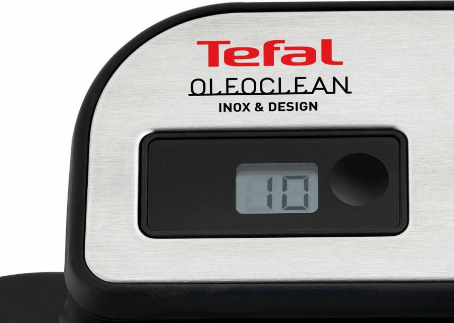 Tefal Friteuse FR8040 Oleoclean Pro Inox & Design Capaciteit: 1 2 kg uitneembaar oliereservoir automatische olie vet filtering timer thermostaat knapperige patat