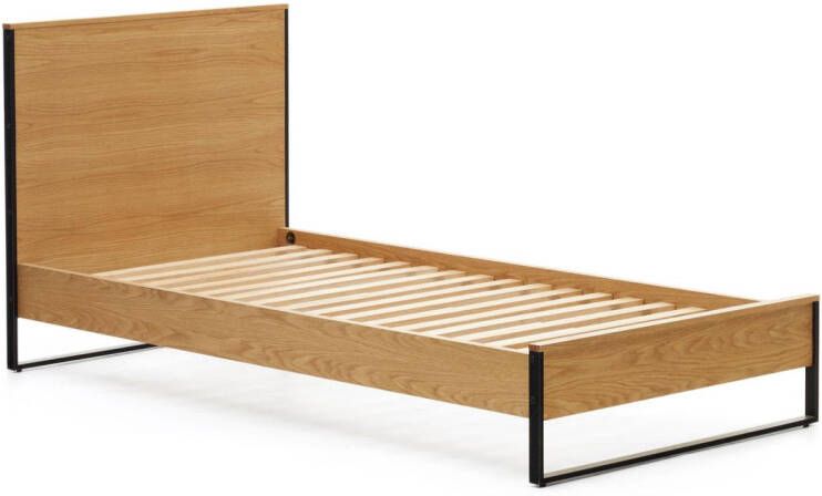 Kave Home Bed Taiana Eiken 90 x 190cm Bruin