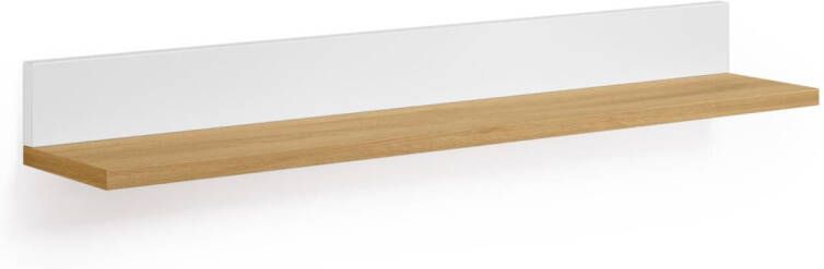 Kave Home Abilen wandplank in eiken fineer wit gelakt 80 x 15 cm FSC