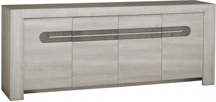 Gamillo Furniture Dressoir Sandro 220 cm breed in licht grijs licht grijs