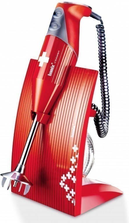 Bamix Swissline 200W Swiss Cross Red