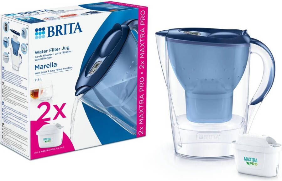 Brita Marbella Blauw + 2 MxPro | Waterfilterkannen | 4006387124335