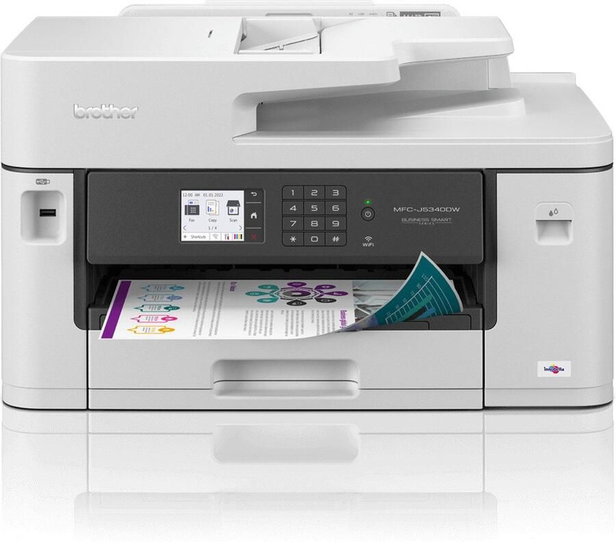 Brother MFCJ5340DWE Multifunctionele inkjetprinter (kleur) A4 Printen scannen kopiëren faxen ADF Duplex LAN USB - Foto 7