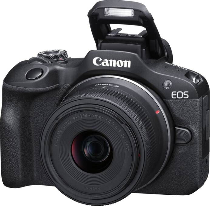 Canon EOS R100 Zwart + RF-S 18-45 IS STM | Top 10 Systeemcamera's | Fotografie Camera s | 4549292214598 - Foto 3