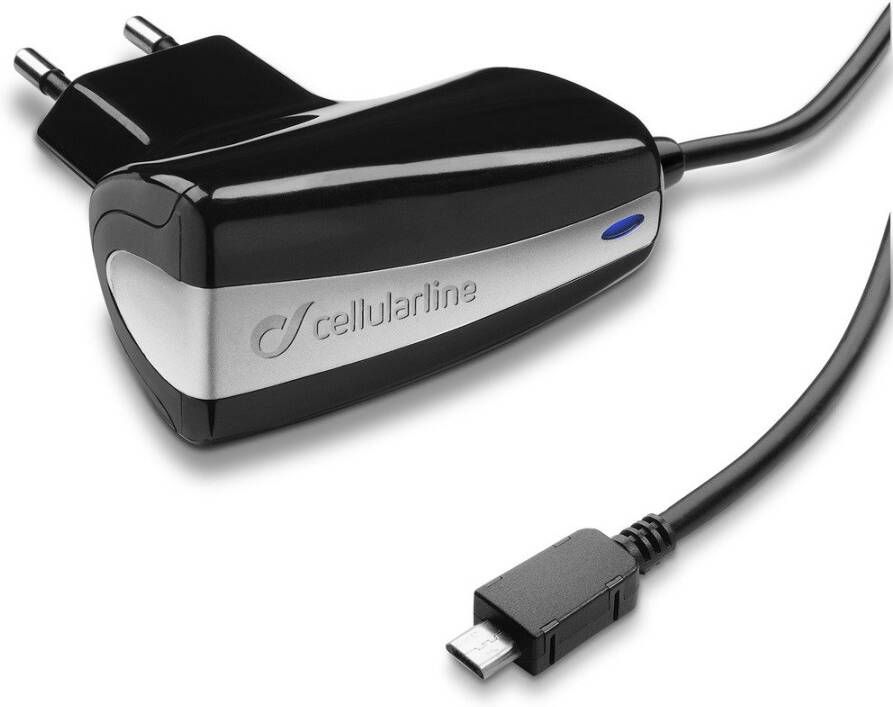 Cellular-line Cellularline Reislader micro-usb 2.1 A zwart | Thuisladers | Kabels Adapters&Laders Opladers | ACHPHMICROUSB