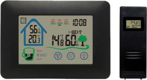 Denver WS-520 Weerstation Binnens -en Buitenshuis Meet temperatuur luchtvochtigheid Zwart
