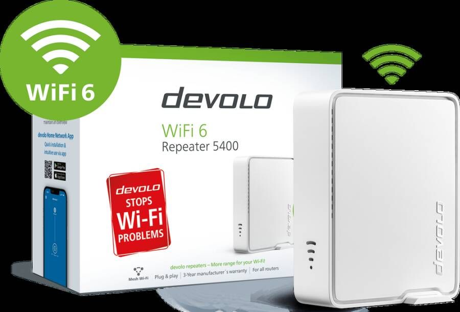 Devolo WiFi 6 Repeater 5400 | WiFi Repeater | 4250059689640