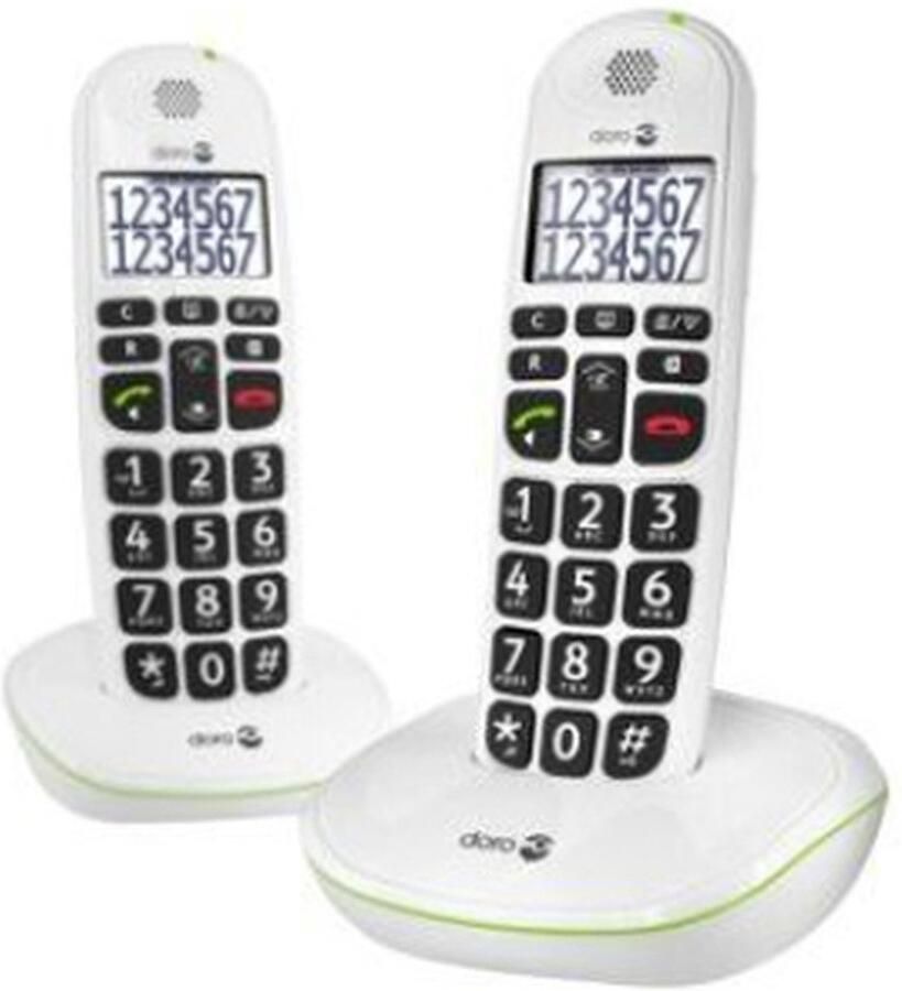 Doro PhoneEasy 110 Duo Wit | Smartphones tablets en meer | Telefonie&Tablet Vaste telefoons | 211-30066