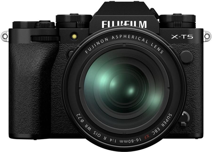 Fuji film X-T5 Zwart + XF 16-80mm F4 R OIS WR | Camera aanbiedingen | Fotografie Camera s | 4547410486537