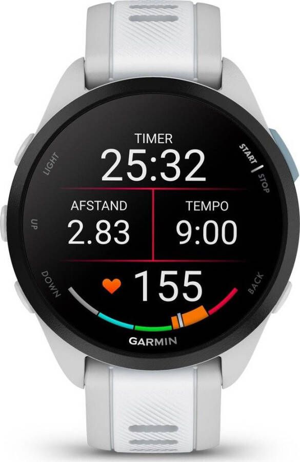 Garmin ForeRunner 165 GPS Mist Grey White | Sporthorloges | 0753759326609