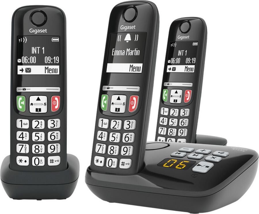Gigaset A735A Trio Zwart | Vaste telefoons | Telefonie&Tablet Bel&SMS | 4250366867250 - Foto 4