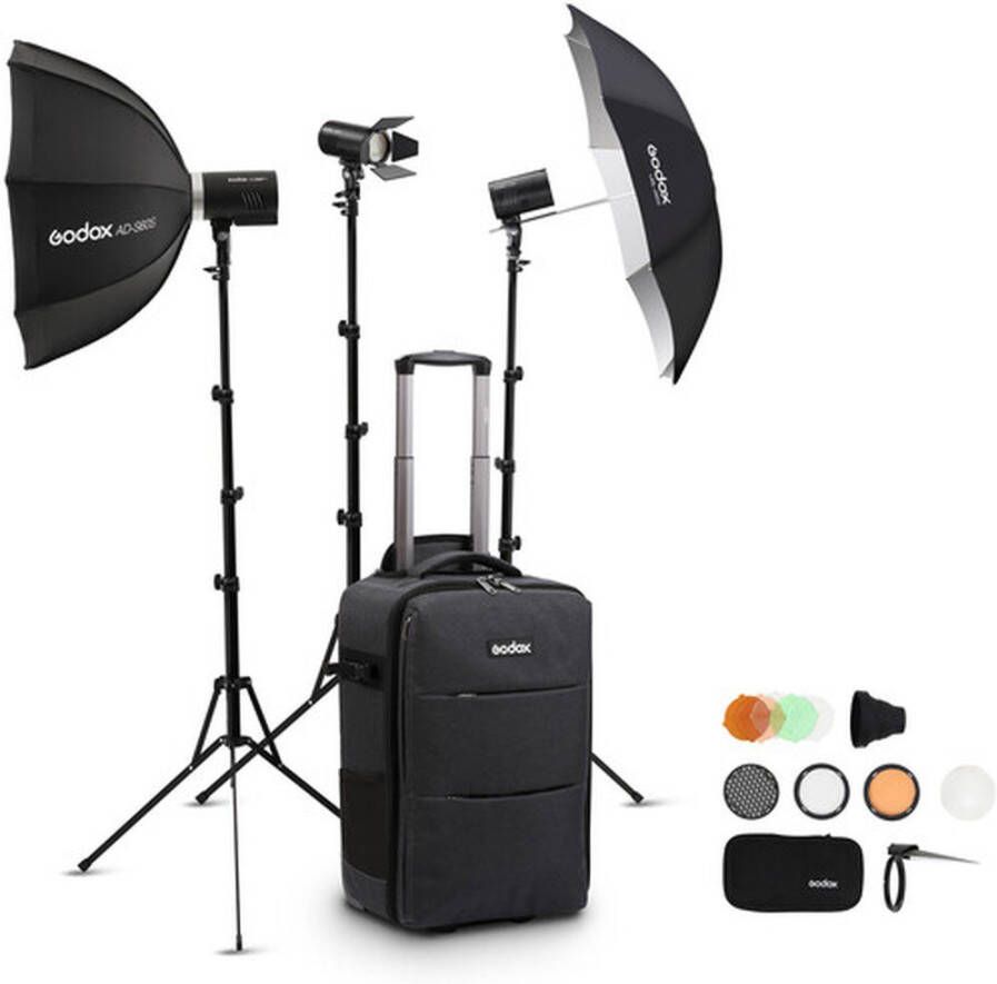 Godox AD300Pro&AD100Pro 3 Heads Kit | Studioflitsen | 8718485914102