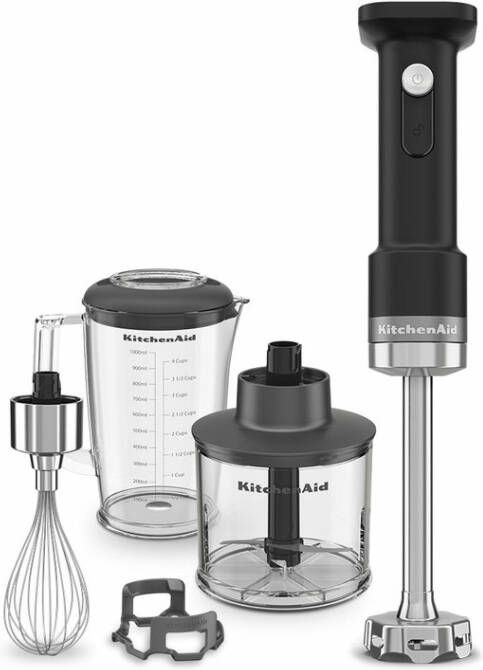 KitchenAid staafmixer Go Draagbare staafmixer met extra hakmolen en garde zonder batterij Zwart