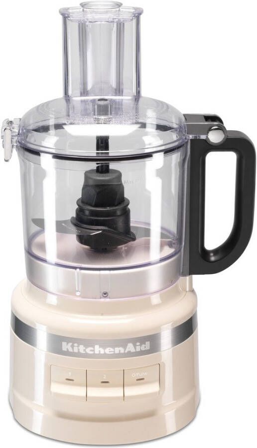KitchenAid Foodprocessor Multifunctionele Keukenmachine voor verschillende soorten ingrediënten Compacte keukenapparatuur voor hakken snijden raspen kneden 1 7 L Amandel wit - Foto 4