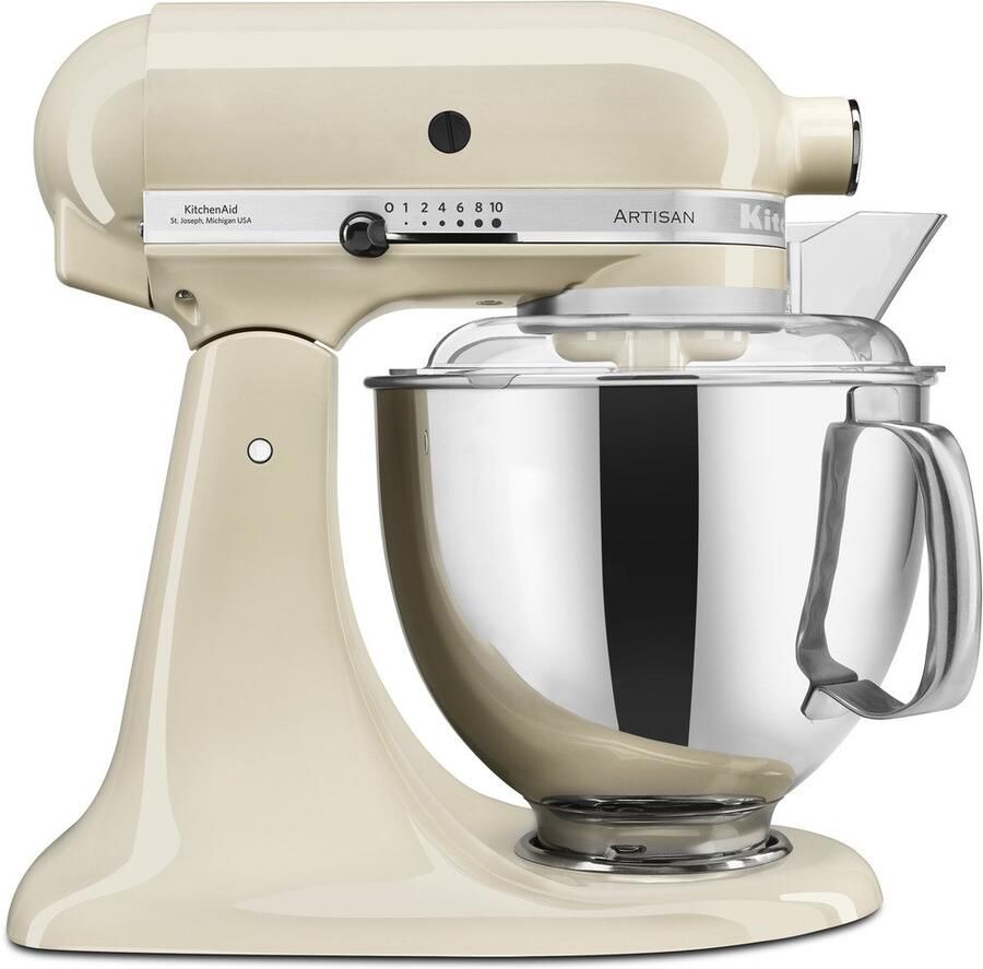 KitchenAid Keukenrobot Keukenmachine Artisan met extra accessoires Moederdag cadeautje 4 8 L Almond Cream